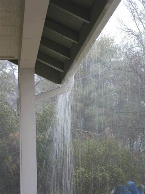 Regular gutter cleaning during the constant winter rain of the Tasmanian climate